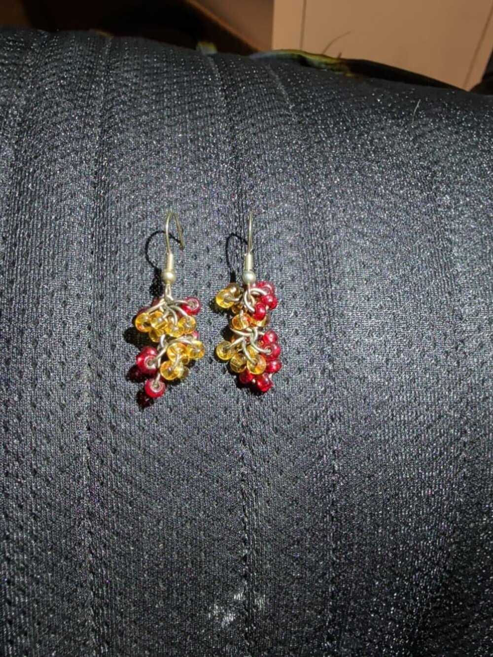 and Red Teardrop Earrings